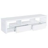 Jude 2-drawer Engineered Wood 71-inch TV Stand High Gloss White
