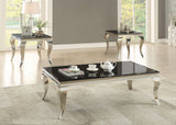 Carone Glass Top Coffee and End Table Set