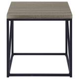 Birdie Square Engineered Wood End Table Sonoma Grey