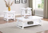 Schmitt Coffee and End Table Set White High Gloss