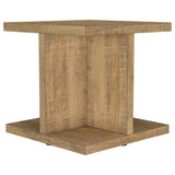 Cortona Square Engineered Wood End Side Table Mango