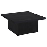 Devar Square Engineered Wood Cocktail Coffee Table Black