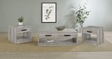 Felix Coffee and End Table Set Grey Driftwood