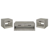 Felix Coffee and End Table Set Grey Driftwood