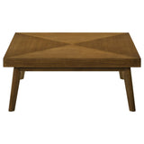 Westerly Square Wood Coffee Table Walnut Brown