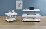Marcia Coffee and End Table Set White High Gloss