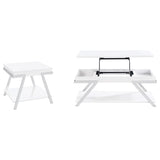 Marcia Coffee and End Table Set White High Gloss