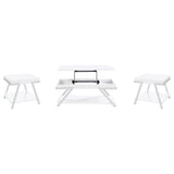 Marcia Coffee and End Table Set White High Gloss