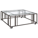 Adri Rectangular Glass Top Coffee Table