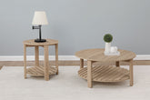 Fowler Round Coffee and End Table Set Natural