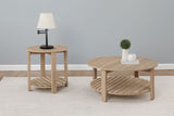 Fowler Round Coffee and End Table Set Natural