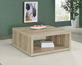 Frisco Square Engineered Wood Coffee Table Dark Pine