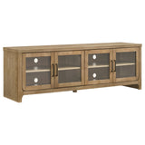 Brenham 79-inch 4-door TV Stand Media Console Light Oak