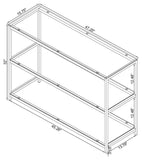 Trini 2-shelf Glass Top Entryway Console Table Black Nickel