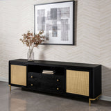 Arini Rattan Cane 2-door TV Stand Media Console