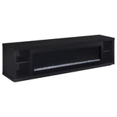 Deiter 79-inch TV Stand Fireplace Media Console Black