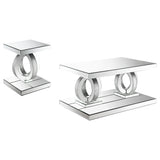 Breena Mirrored Coffee and End Table Set