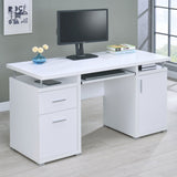 Tracy 55-inch 2-drawer Office Computer Desk Cappuccino