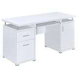 Tracy 55-inch 2-drawer Office Computer Desk Cappuccino