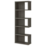 Joey 71-inch 5-shelf Bookshelf Weathered Grey