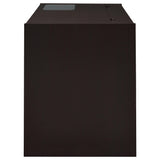 Halston 47-inch 2-drawer Office Desk with Cabinet Cappuccino