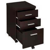 Skeena 3-drawer Mobile Office Storage Cabinet Cappuccino