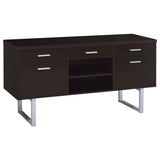 Lawtey 5-drawer Home Office Storage Credenza Cappuccino