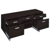 Lawtey 5-drawer Home Office Storage Credenza Cappuccino