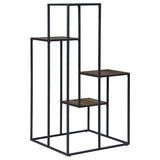 Rito 4-tier Multi-Display Shelf Rustic Brown and Black