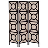 Vulcan 3 Panel Room Divider Folding Shoji Screen Cappuccino