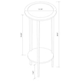 Kirk 1-shelf Round Wood Plant Stand Side Table Espresso