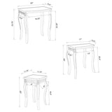 Daphne Rectangular Wood Nesting Table Set Warm Brown
