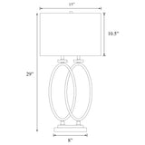 Izuku 29-inch Rectangular Shade Table Lamp Brush Nickel