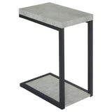 Beck Engineered Wood C-Shape Sofa Side Table Antique Nutmeg