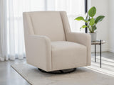 Sorrel Fabric Upholstered Swivel Glider Arm Chair Latte
