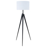 Harrington 60-inch Drum Shade Metal Tripod Floor Lamp Black
