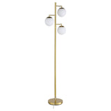 Sena 66-inch Spherical Bulb Tree Metal Floor Lamp Gold