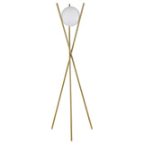 Yamileth 65-inch Spherical Bulb Metal Tripod Floor Lamp Gold