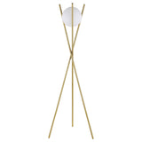 Yamileth 65-inch Spherical Bulb Metal Tripod Floor Lamp Gold