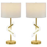 Kingsley 30-inch Drum Shade Table Lamp Gold (Set of 2)