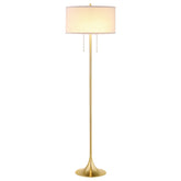 Elmira 65-inch Drum Shade Metal Floor Lamp Gold