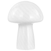 Kanaby Mushroom Shaped Glass Bedside Table Lamp White