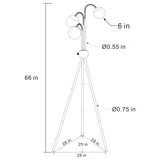 Miley 66-inch Spherical Bulb Tripod Tree Floor Lamp Gold