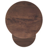 Yency Round Mango Wood Nesting Table Set Dark Brown