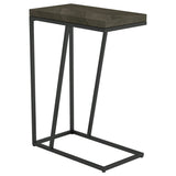Sergio Engineered Wood C-Shaped Side Table Rustic Tobacco
