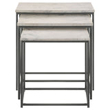 Medora Marble Top Nesting Table Set White