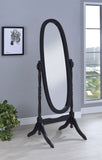 Foyet Wood Adjustable Length Cheval Mirror Black