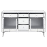 Duchess 5-drawer Mirrored Storage Accent Cabinet Silver