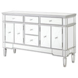 Duchess 5-drawer Mirrored Storage Accent Cabinet Silver