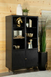 Santiago 4-door Metal Tall Storage Cabinet Matte Black
